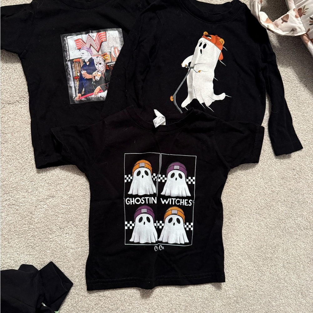 Kids Halloween T-Shirt Lot - Black 18 months